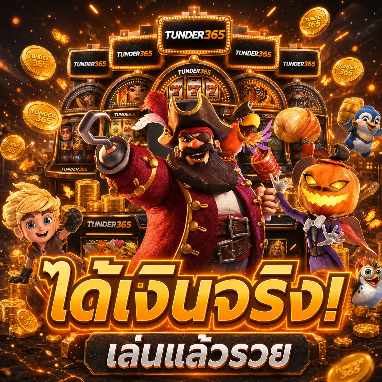 แบนเนอร์สล็อตออนไลน์ TUNDER365 รวมหลายค่าย